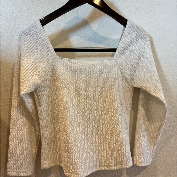 Anthropologie White Textured Blouse - Picture 9 of 11